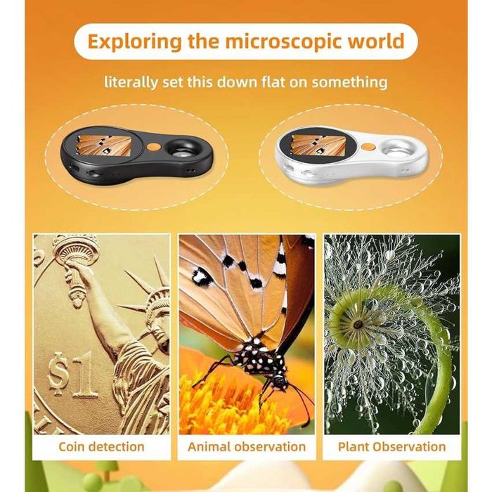 Microscópio Lupa Digital Portátil para Cabelo ou Pele