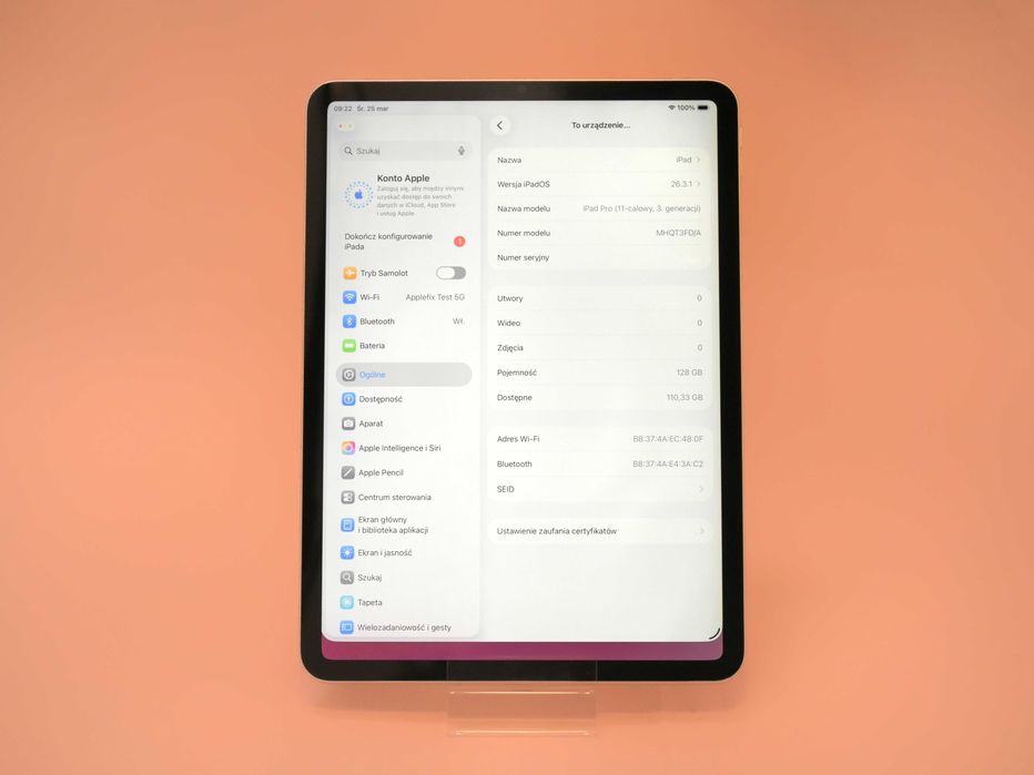 iPad Pro 11 M1 3gen 128GB Wi-Fi Silver | Gwarancja | FVAT | Bez FaceID | Obniżona cena