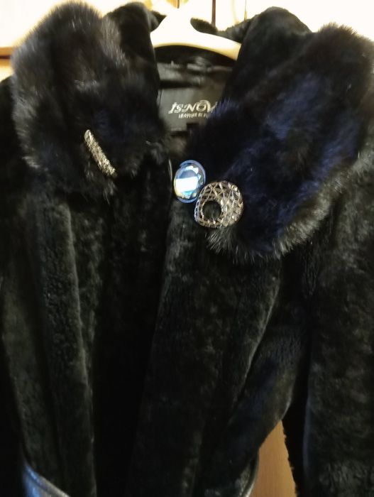 Шуба мутон+норка