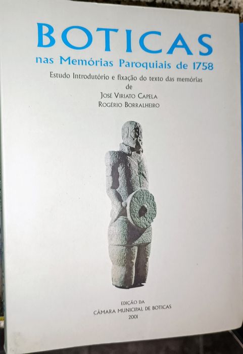 Antigo livro BOTICAS nas Memórias Paroquiais de 1758