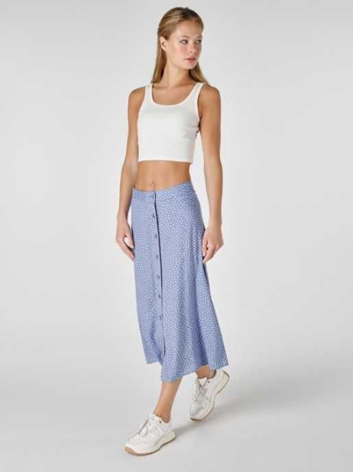 Спідниця міді пряма Colin's Blue на гудзиках біла 36-38