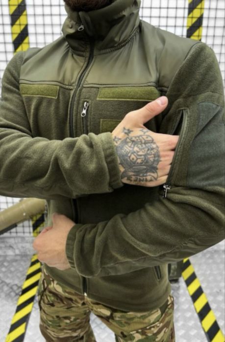 Фліска (олива), флісова кофта тактична/ флисовая, флиска