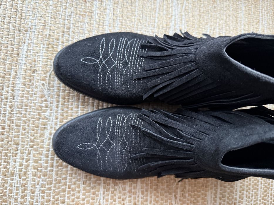 Botki czarne r. 38 NOWE!