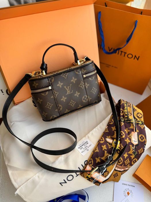 Сумка Louis Vuitton Vanity, жіноча сумка луі вітон, шкіряна сумка, бочонок
