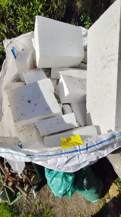 Big bag resztki steropian ścinki granulat  steropian gr. 25cm ,10 cm