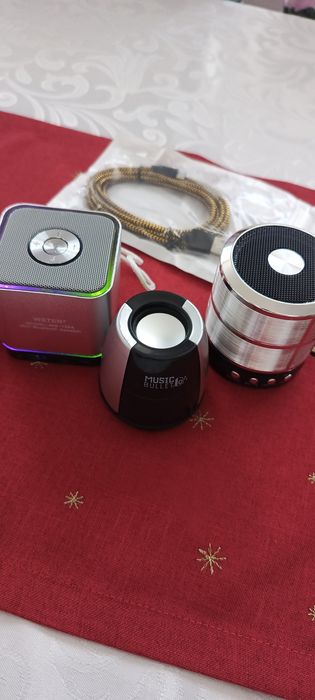 Głośniki mini zestaw 3 sztuki+ gratis