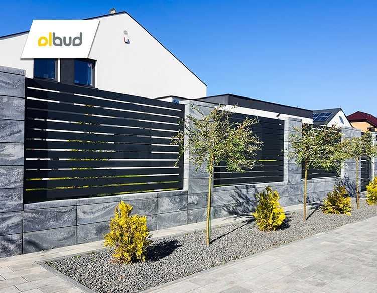 Ogrodzenie nowoczesne KONSPORT P82 poziome- dostawa, montaż Szymbark