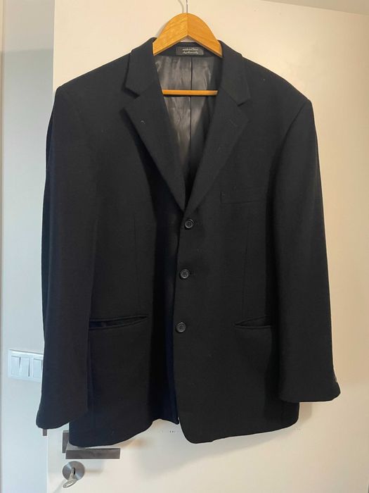 Wool/Cashmere Blazer | Black | Size 44 | Gianfranco Ruffini (Italy)
