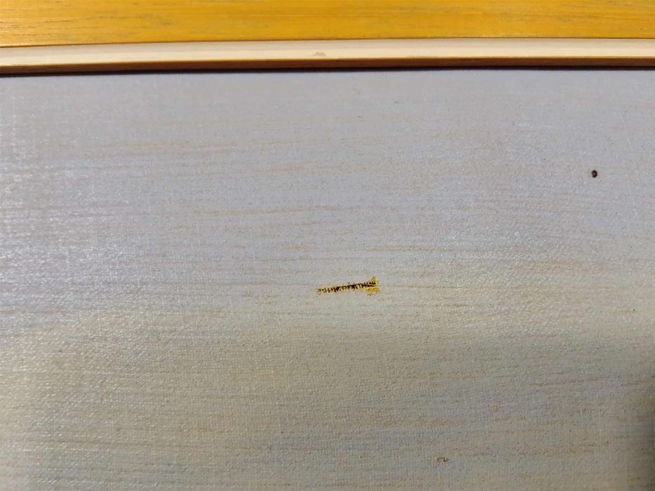 Stary obraz na płótnie marynistyka.