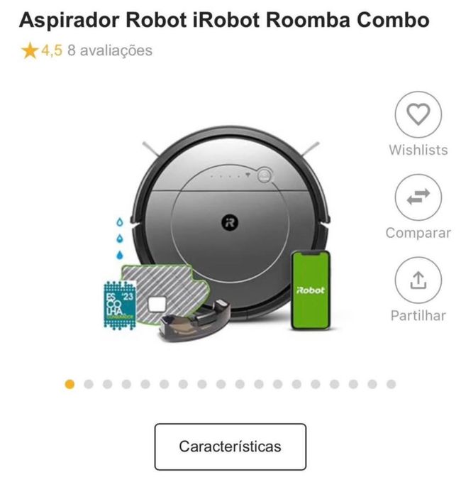 Aspirador iRobot Combo como novo