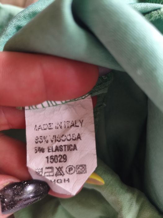 Zielone spodnie z cekinami