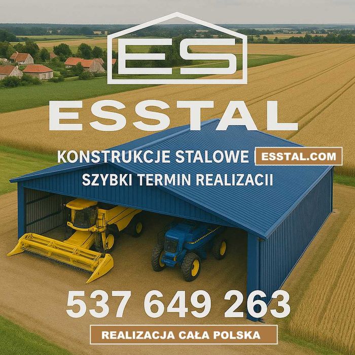 Garaż Blaszany GRAFITOWY | Hala | Wiata  Wysoki Wjazd  Hala – ESSTAL*