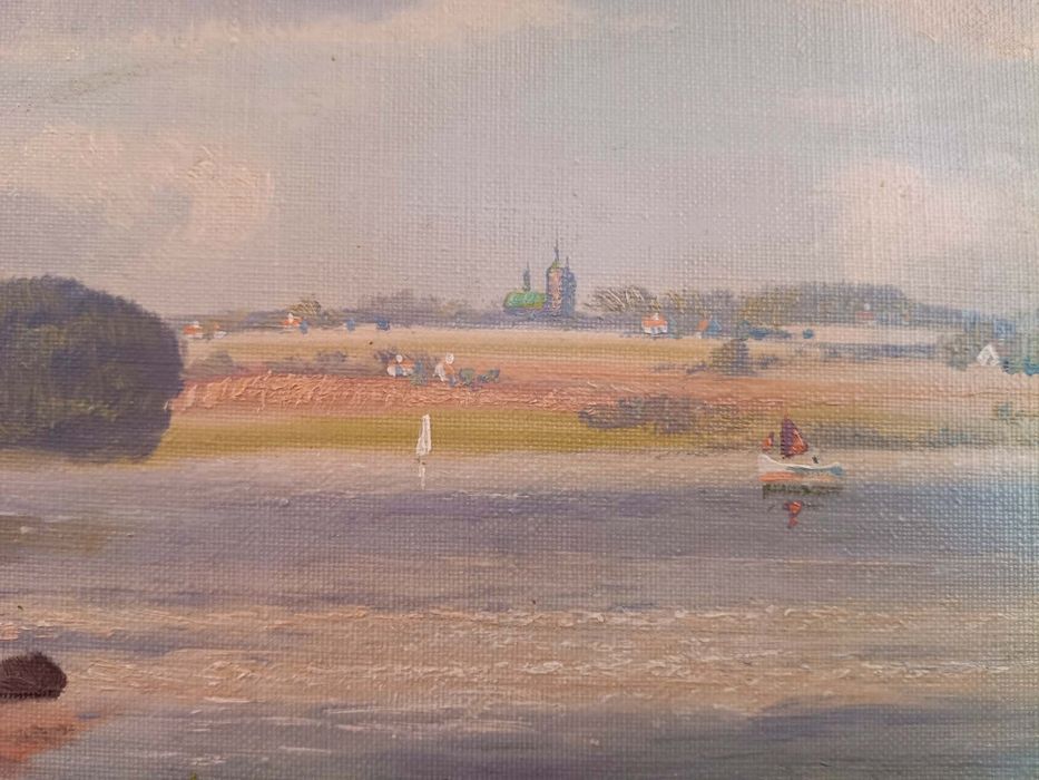 Stary obraz na płótnie BORGE RUUD NIELSEN (1925 -1998)