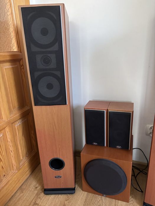 Wieża stereo zestaw yamaha drewniany