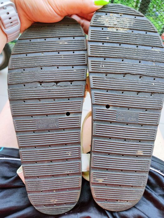 Sandały damskie 42 białe złoty łańcuch chunky glamour lato boho XXL