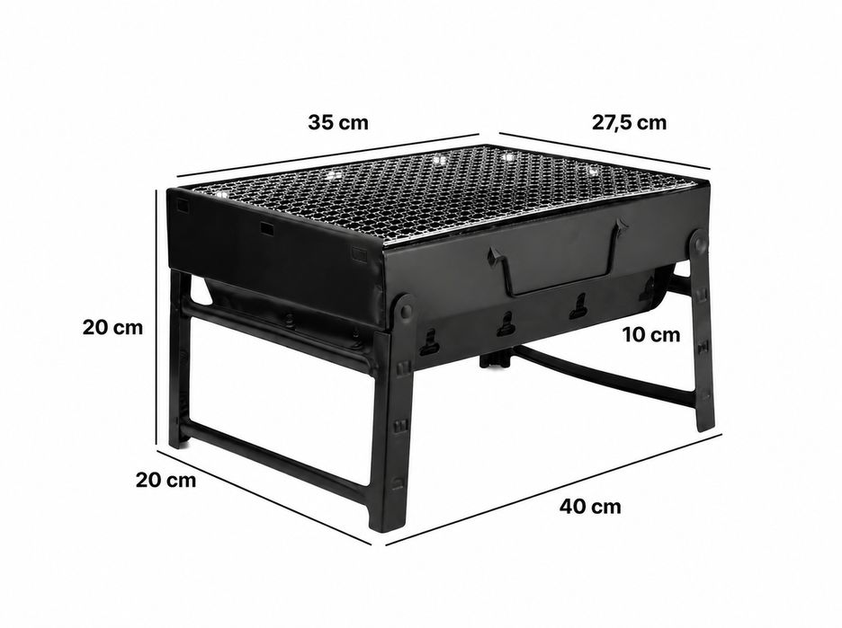 Grill Węglowy Składany Walizka BBQ