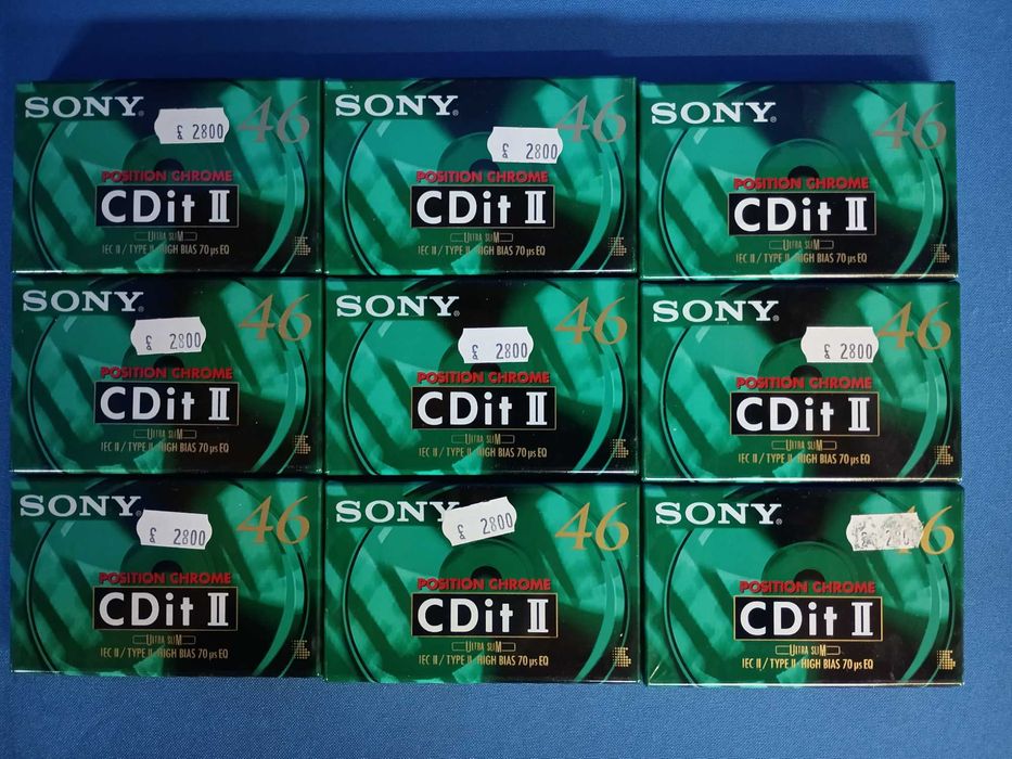 cassetes novas SONY CDit II Chrome