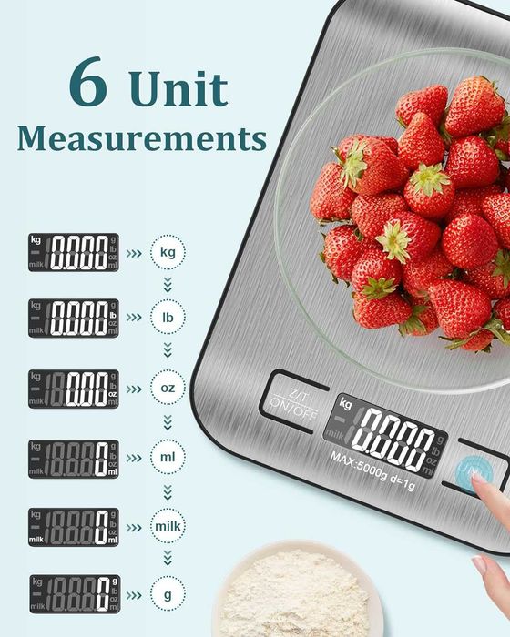 Nowa waga kuchenna / cyfrowa / LCD / Zacro / 5kg / miarka !5258!