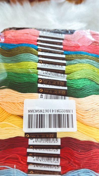 50 meadas cores aleatorias de fio para ponto cruz diy