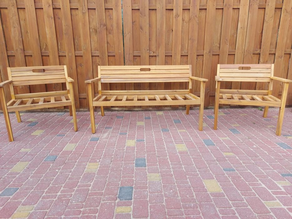Nowy zestaw ogrodowy "Akacja" sofa, dwa fotele stolik.