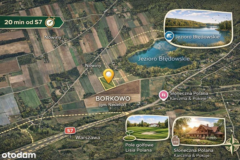 Działka przy drodze, Borkowo (gm. Nasielsk)