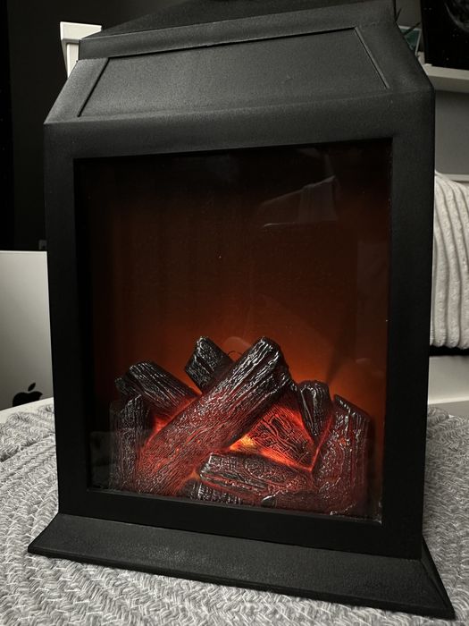 Kominek led czarny