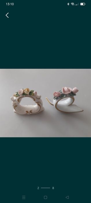 Serwetniki kolekcjonerskie porcelanowe.