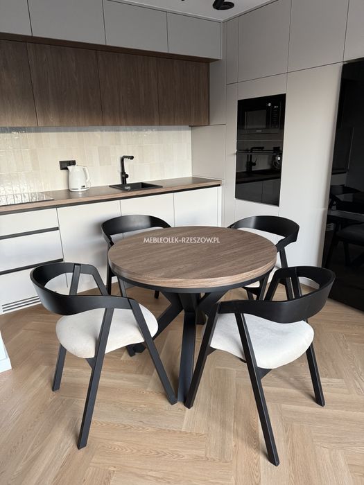 Stół okrągły rozkładany LOFT Pająk metalowa podstawa - personalizacja , transport