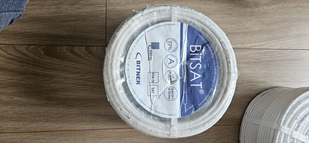 Kabel antenowy 75Ohm Bitner 1,05/5 (BiTSAT 757) wewnętrzny, dwie rolki