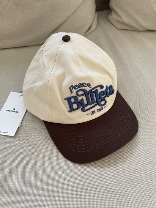 Boné/cap creme e castanho unissexo da Springfield