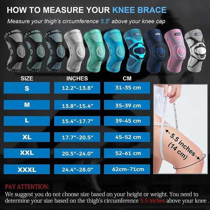 Nowa opaska na kolano / orteza / stabilizator NEENCA !R-XXL! A1397!