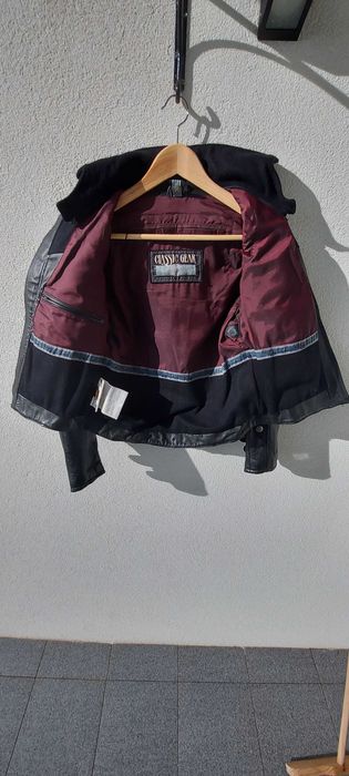 Motard Blusão em pele genuína marca Classic Gear