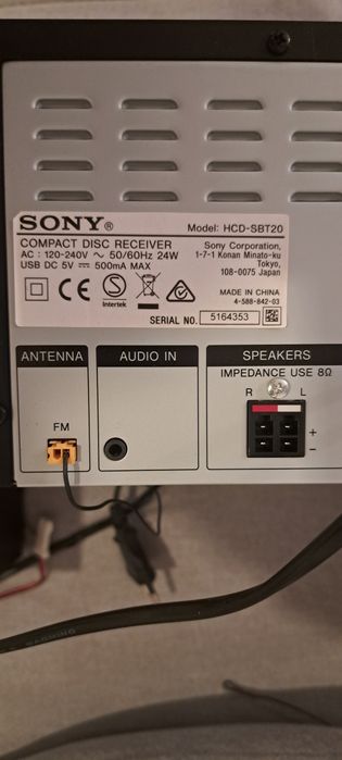 Miniwieża Sony CMT-SBT20