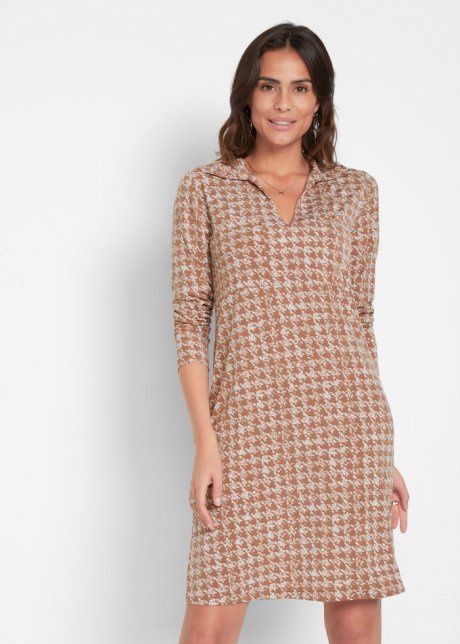 B.P.C sukienka beżowa w pepitkę r.40/42