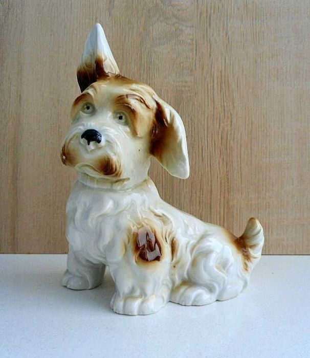 "ТЕРЬЕР.СОБАКА" красивая большая статуэтка Германия фарфор