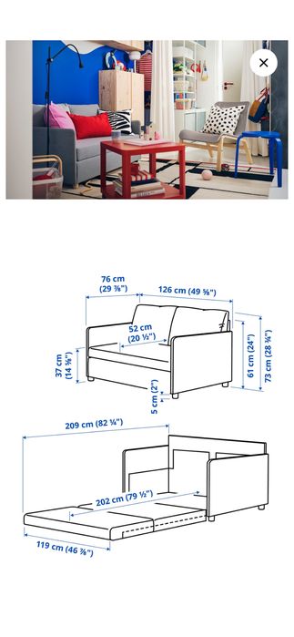 Sofá cama 2 lugares