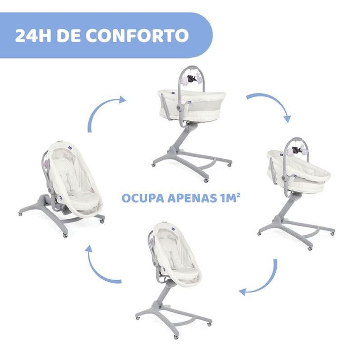 CHICCO BABY HUG 4 EM 1 AIR berço e cadeira de alimentação
