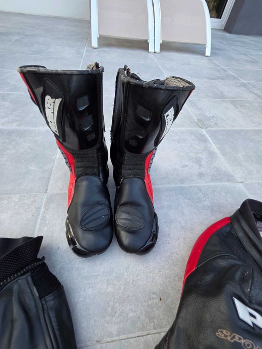 Kombinezo Motocyklowy Dwuczęściowy PROBIKER Kask Buty