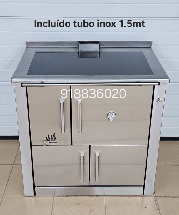 Fogão Lenha INOX Vitroceramica - NOVOS  - Fabrico Nacional