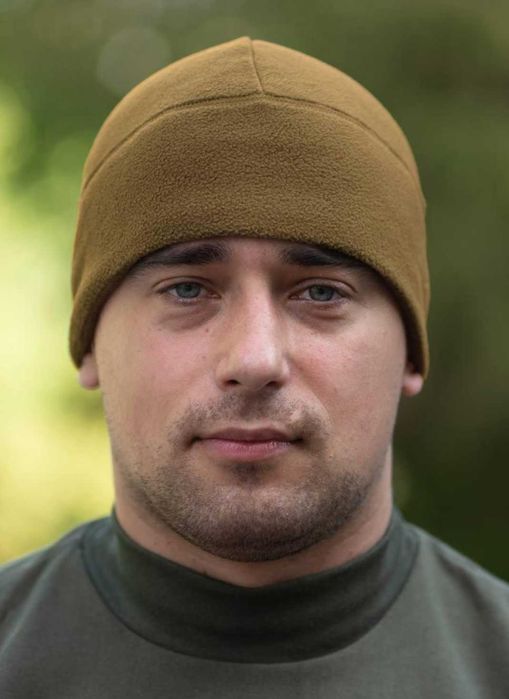 Тактична зимова шапка койот флісова військова шапка пісочна тактична