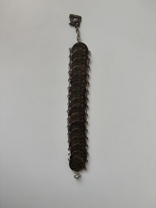 stara vintage bransoletka silver coin