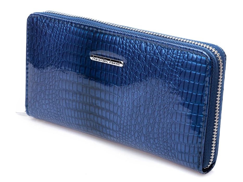 portfel damski lakierowany piórnik z paseczkiem na nadgarstek