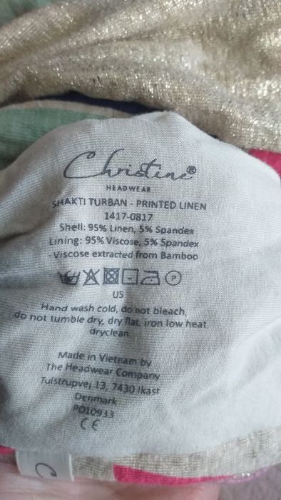 Turban Christine Headwear czapka len viscose