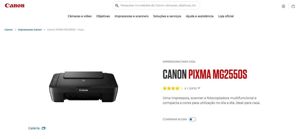 Impressora Multifunções Canon PIXMA MG2550