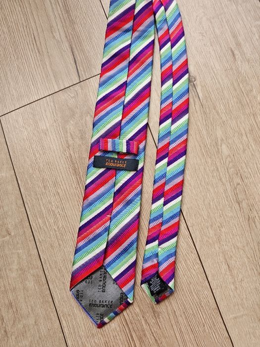 Elegancki krawat jedwabny Ted Baker Endurance 100% jedwab Multi-kolor