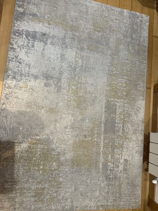 Tapete cinzento/mostarda