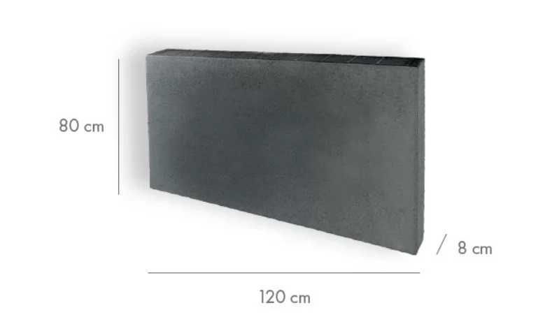 Płyta Betonowa Maxima XL Duża 120x80x8 cm Antracytowy, Kwarcytowy Taras Okazja Promocja