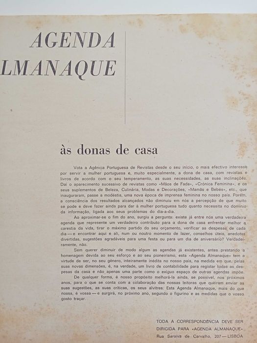Agenda Almanaque 1965