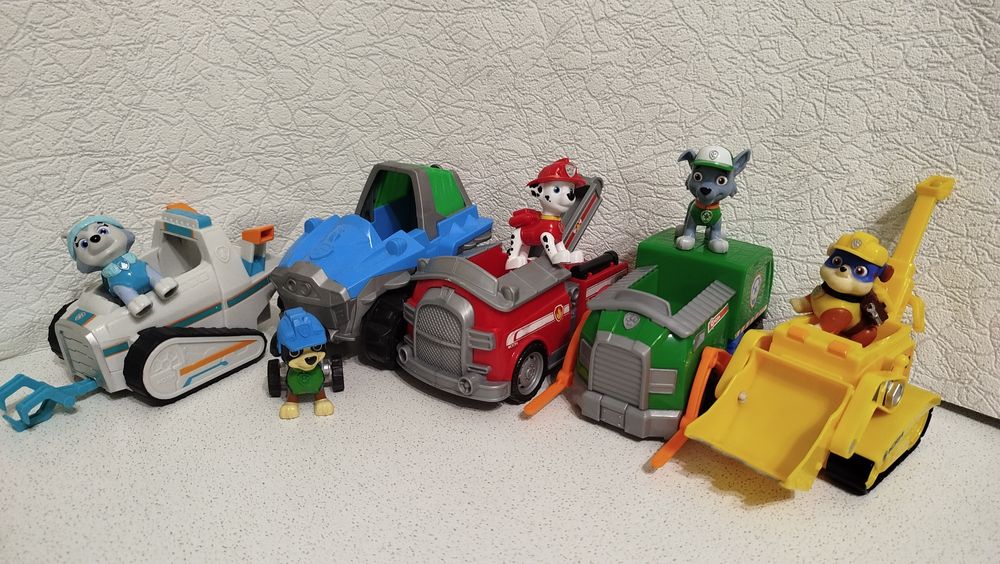 Рэкс,Крепыш,Рокки,Маршал,Эверест на машинах Щенячий патруль Оригинал