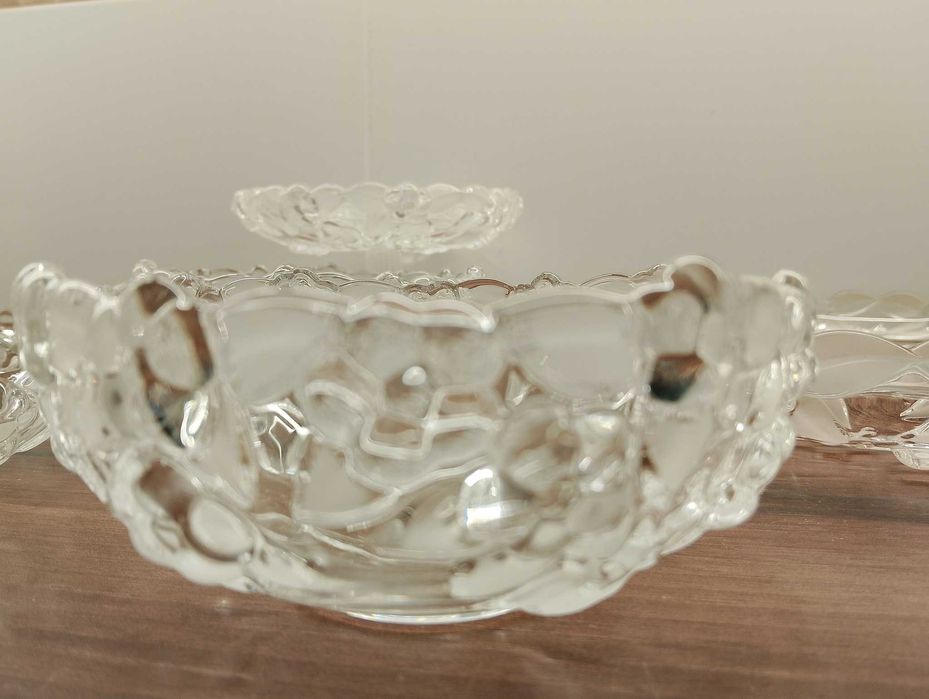 HS Walther Glas Carmen Flower zestaw 6 szt patera talerz miska